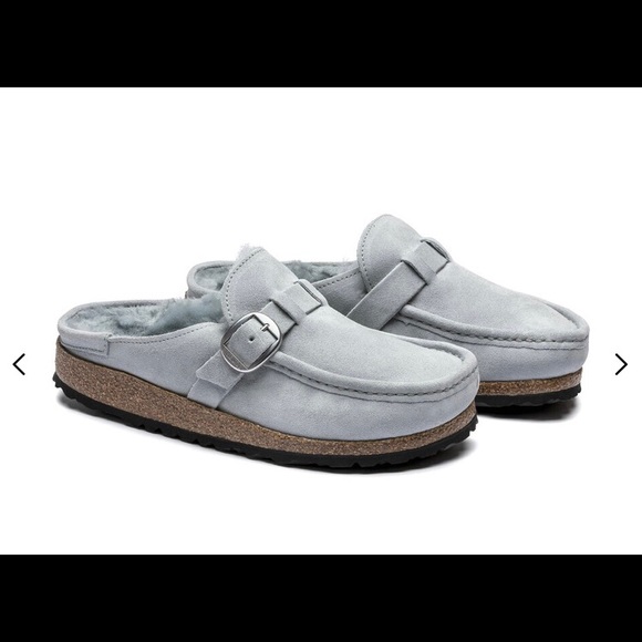 BIRKENSTOCK Buckley Shearling Suede Clogs NWT - Picture 2 of 15